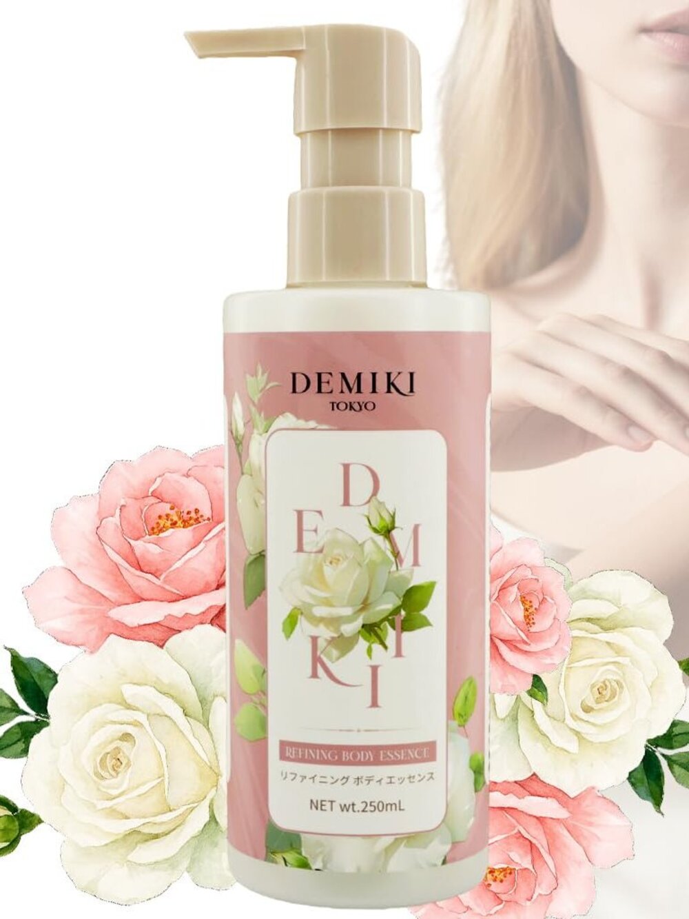 DEMIKI Body Lotion Moisturizer Skin Care with Niacinamide - Japanese Body Lotion